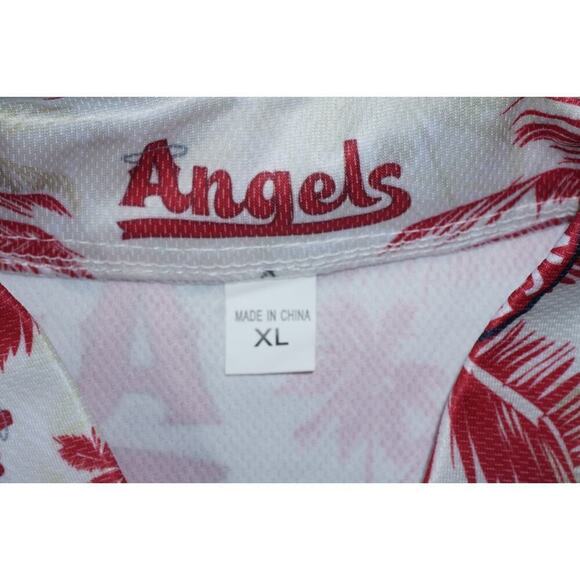 Los Angeles Angels Hawaiian Shirt | Red Palm Tree AOP | MLB Baseball Fan Gear XL - Picture 5 of 5